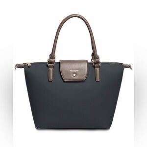 David jones Elegant Black and Brown Women's Tote Bag